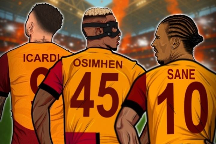 蛮横⁉️加拉塔萨雷锋线3人曾身价过亿：26岁奥斯梅恩+萨内+二弟