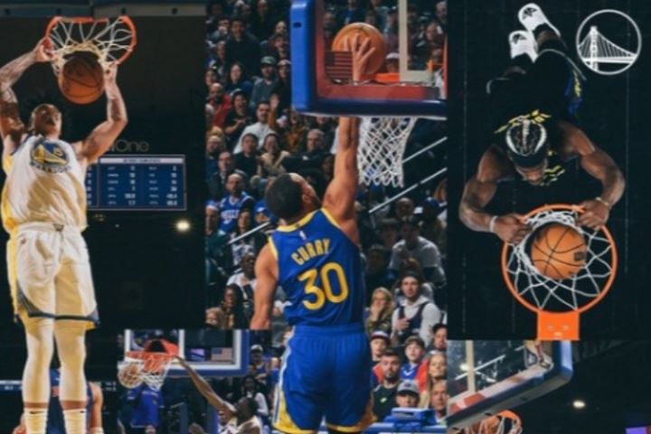 🤪库里暴扣领衔！😤勇士官推：那些地心引力失效的瞬间！