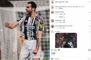 头槌破门止连败!加蒂社媒纪念:尤文图斯,让我们重整旗鼓!