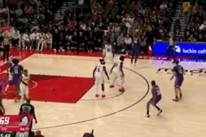 支棱起来了!斯玛特先妙传策动进攻 之后干拔三分也有